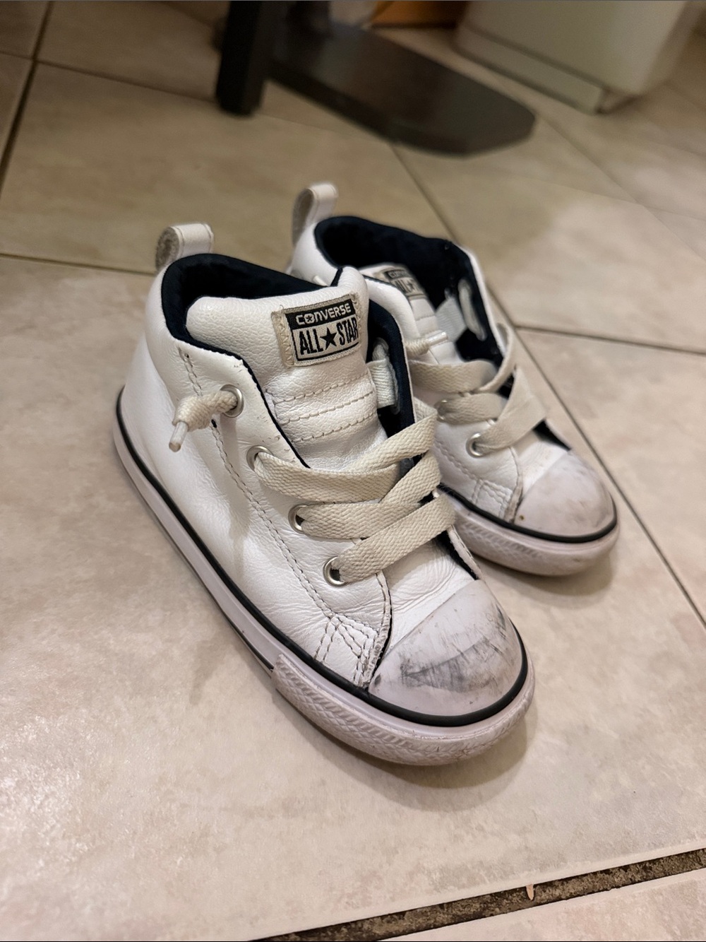 Converse Kids White and Black High-Top Sneakers